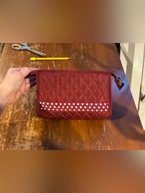 Belvah Quilted Polka Dot Cosmetic Pouch $5